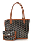 Goyardine Reversible Mini Anjou Black Gold