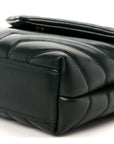 Calfskin Y Quilted Monogram Toy Loulou Crossbody Bag Deep Green