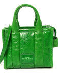 Shiny Crinkled Calfskin Mini The Tote Bag Fern Green