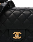 Lambskin Quilted Mini Romance Rectangular Flap Black
