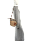 Calfskin Raffia Anagram Paulas Ibiza Pochette Bag Natural Tan