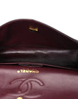 Lambskin Quilted Small Double Flap Black