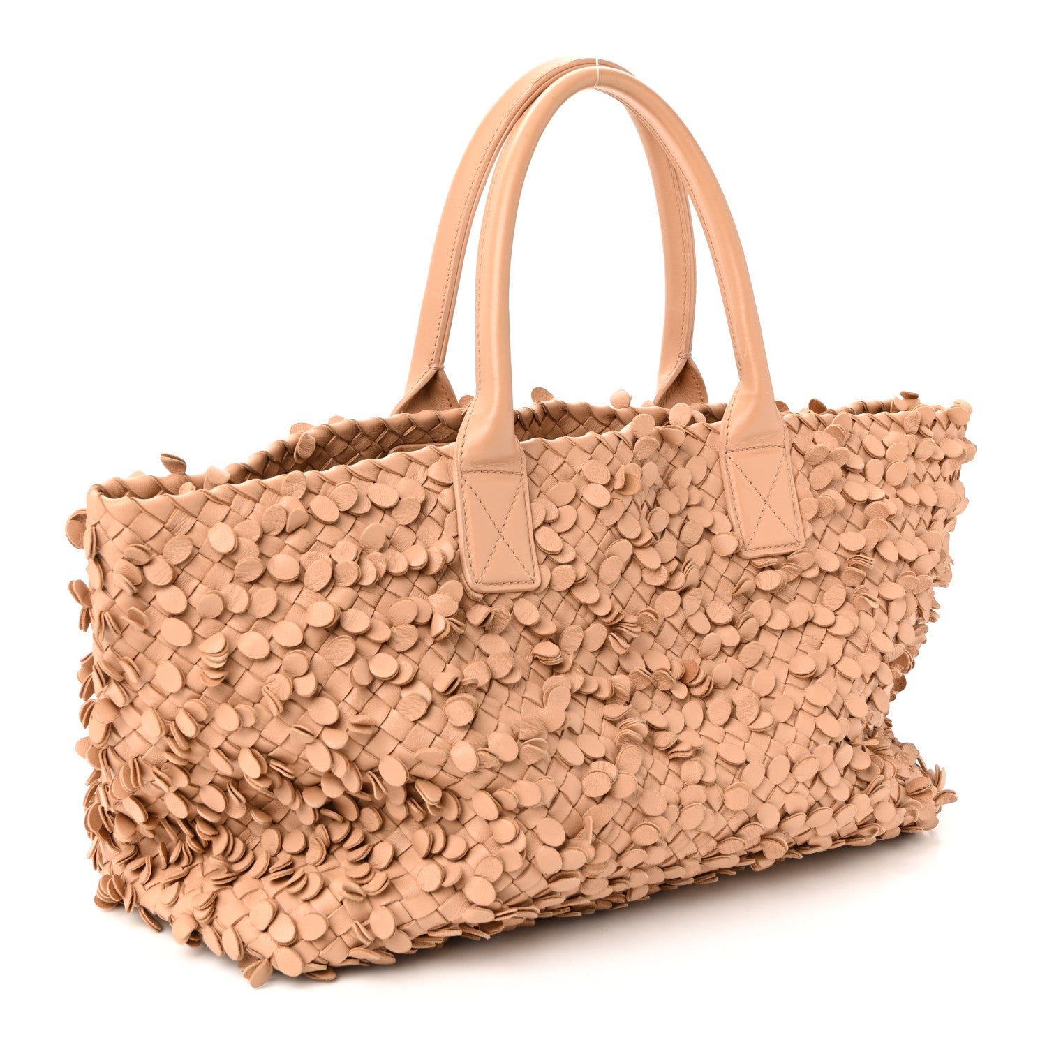 Nappa Intrecciato Medium Paillettes Cabat Beige