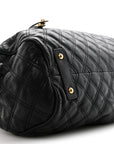Calfskin Quilted Stam Black