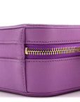 Caviar Quilted CC North South Filigree Vanity Case Purple