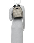 GG Supreme Monogram Small Eden Day Backpack Black