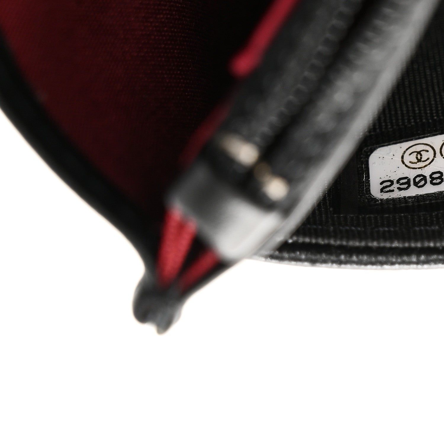 Lambskin Quilted CHNL 19 Wallet On Chain WOC Black
