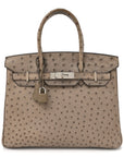 Ostrich Birkin 30 Mousse