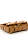 Nappa Maxi Intreccio Small Padded Cassette Crossbody Bag Camel