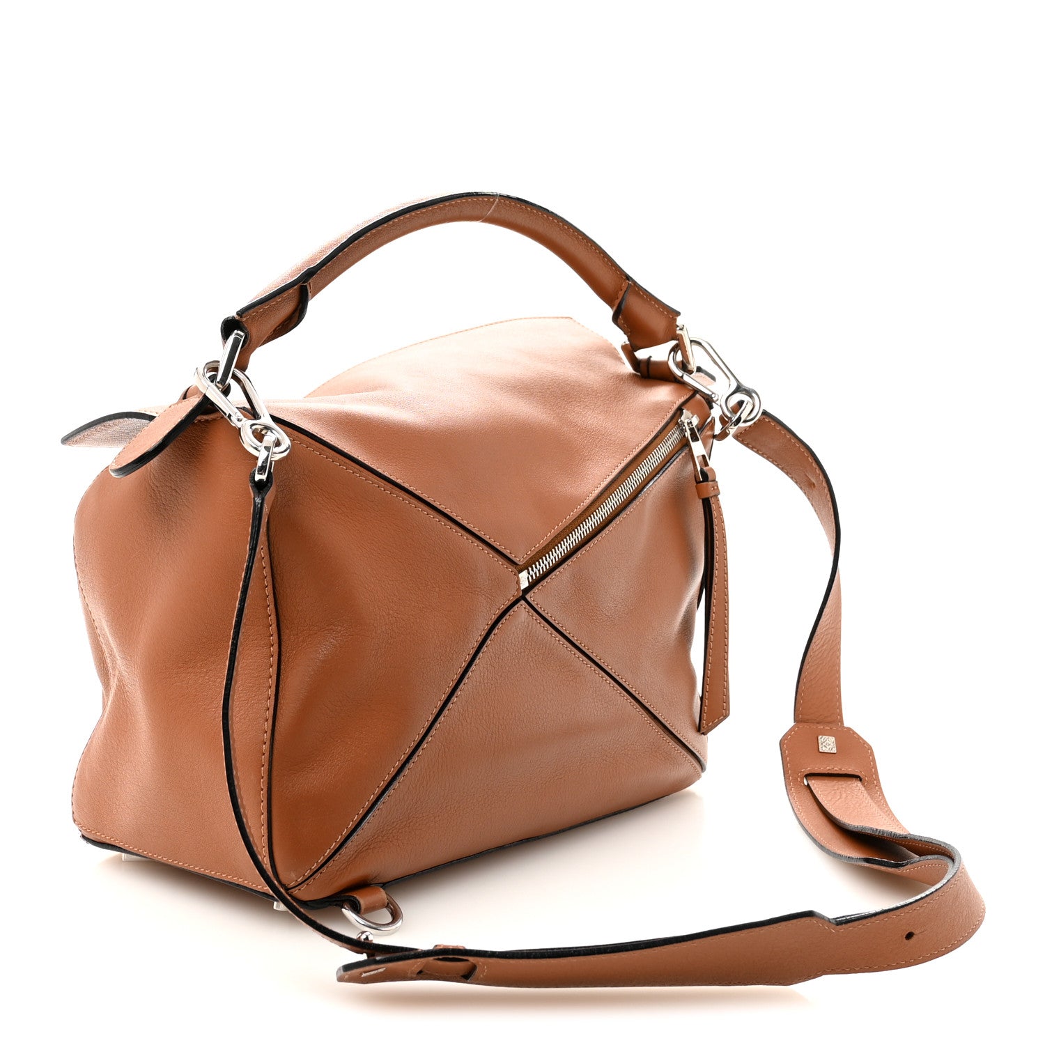 Calfskin Medium Puzzle Bag Tan