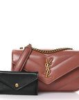 Lambskin Chevron Quilted Mini Loulou Hortensia