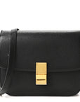 Goatskin Medium Classic Box Flap Bag Black
