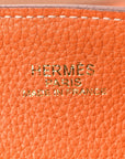 Taurillon Clemence Double Sens Reversible Tote Orange Gold