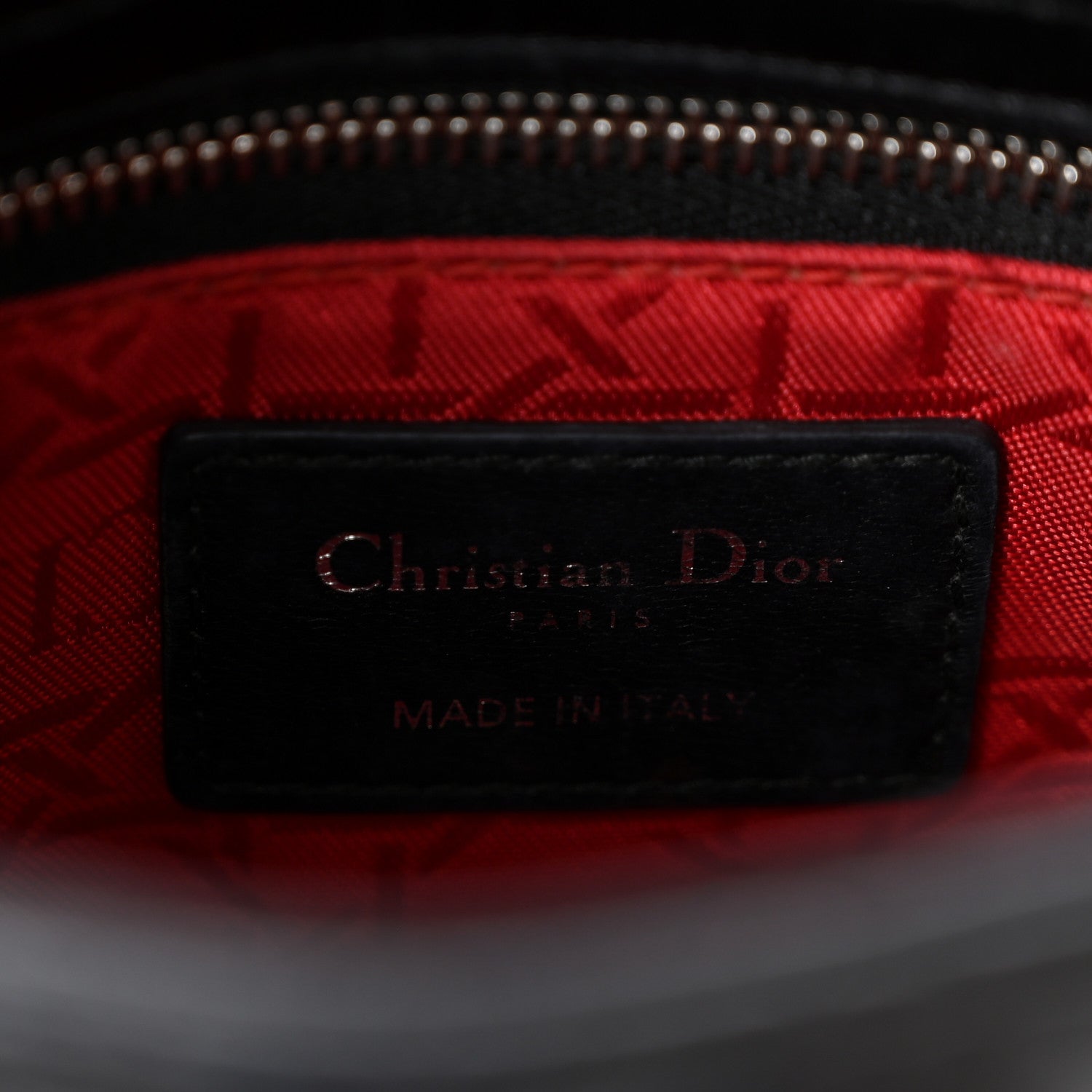 Lambskin Cannage Mini Lady D1OR Black