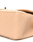 Caviar Quilted Jumbo Double Flap Beige