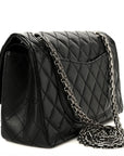 Aged Calfskin Quilted 2.55 Reissue 225 Flap Black