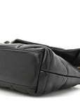 Lambskin Quilted Toy Loulou Puffer Monogram Chain Satchel Black