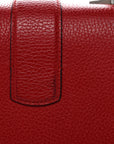 Dollar Calfskin Crystal Web Medium Dionysus Bamboo Top Handle Bag Hibiscus Red Black Diamond