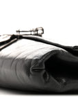 Vitello Shine Crystal Shoulder Bag Black