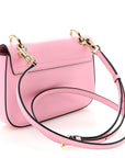 Calfskin 3.5 Flap Crossbody Bag Pink