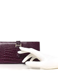 Shiny Alligator Bearn Wallet Amethyst