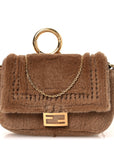 Mink Shiny Nappa Nano Baguette Charm Naturale Oro Soft