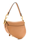 Grained Calfskin Saddle Bag Camello
