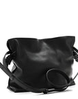 Nappa Calfskin Medium Flamenco Knot Clutch Black