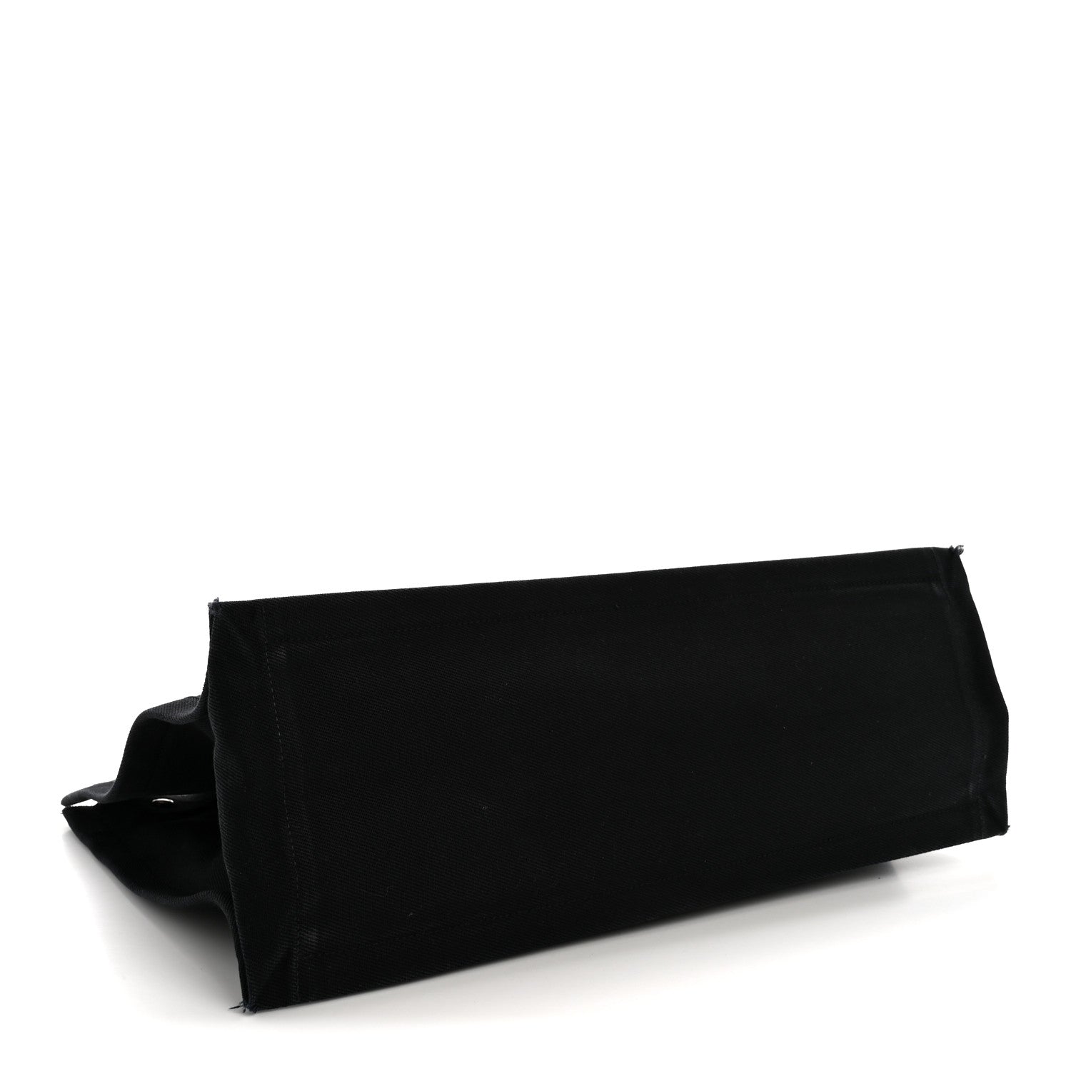 Linen Calfskin Rive Gauche Tote Black