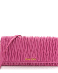 Nappa Matelasse Wallet On Chain Fuxia