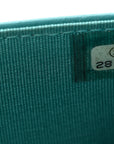 Caviar Quilted Boy Wallet On Chain WOC Light Blue