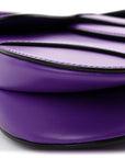 Supple Calfskin Mini Saddle Bag Purple