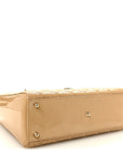Patent Cannage Large Lady D1OR Dark Beige