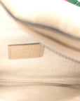 GG Supreme Monogram Textured Calfskin Web Retro Interlocking G Belt Bag Beige Mystic White Oatmeal