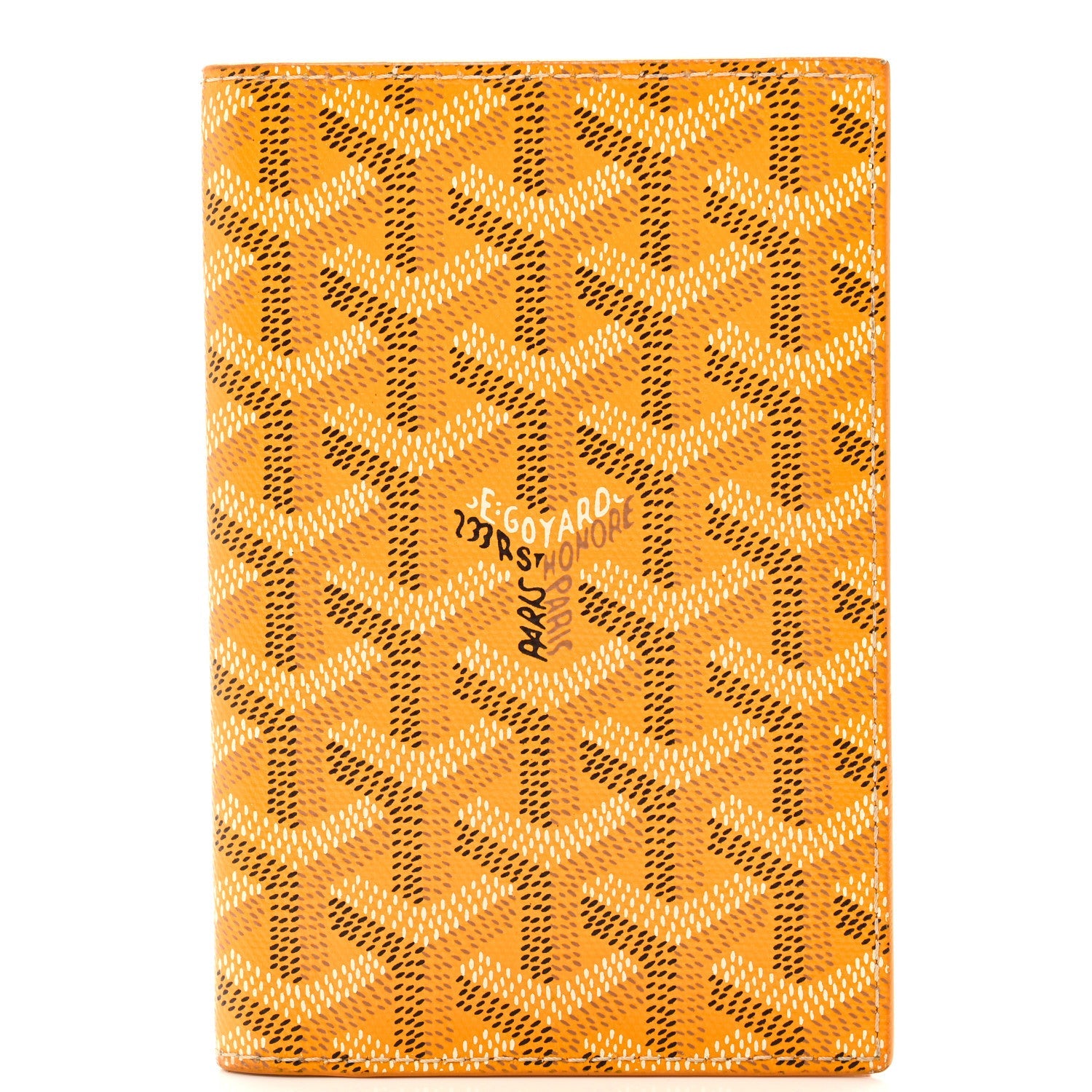 Goyardine Passport Wallet Yellow