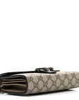 GG Supreme Monogram Mini Dionysus Chain Wallet Beige Taupe