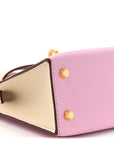 Epsom Horseshoe Mini Kelly Sellier 20 Mauve Sylvestre Craie