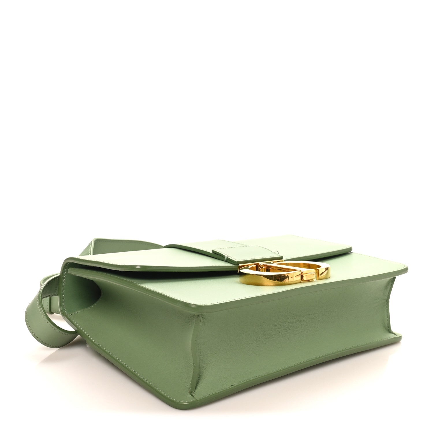 Smooth Calfskin 30 Montaigne Flap Bag Mint Green