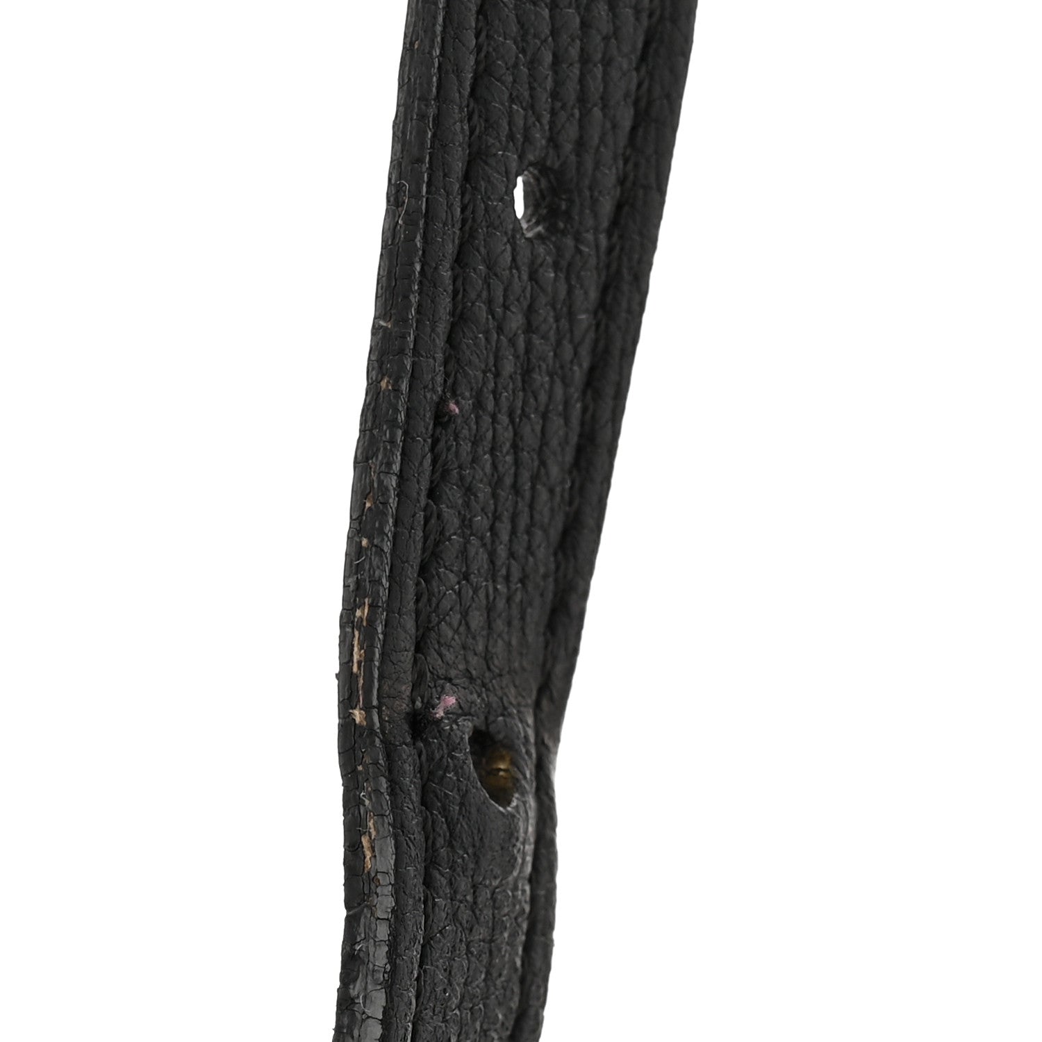 Grainy Calfskin House Check Small Canterbury Black