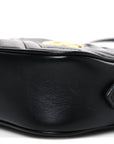 Calfskin Matelasse Mini GG Marmont Chain Shoulder Bag Black