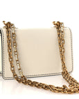 Grained Calfskin Mini J'AD1OR Chain Flap Bag Latte