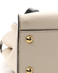 Vitello Seta Snakeskin Monster Eyes Medium Peekaboo Iconic Satchel  Amido Sand Black