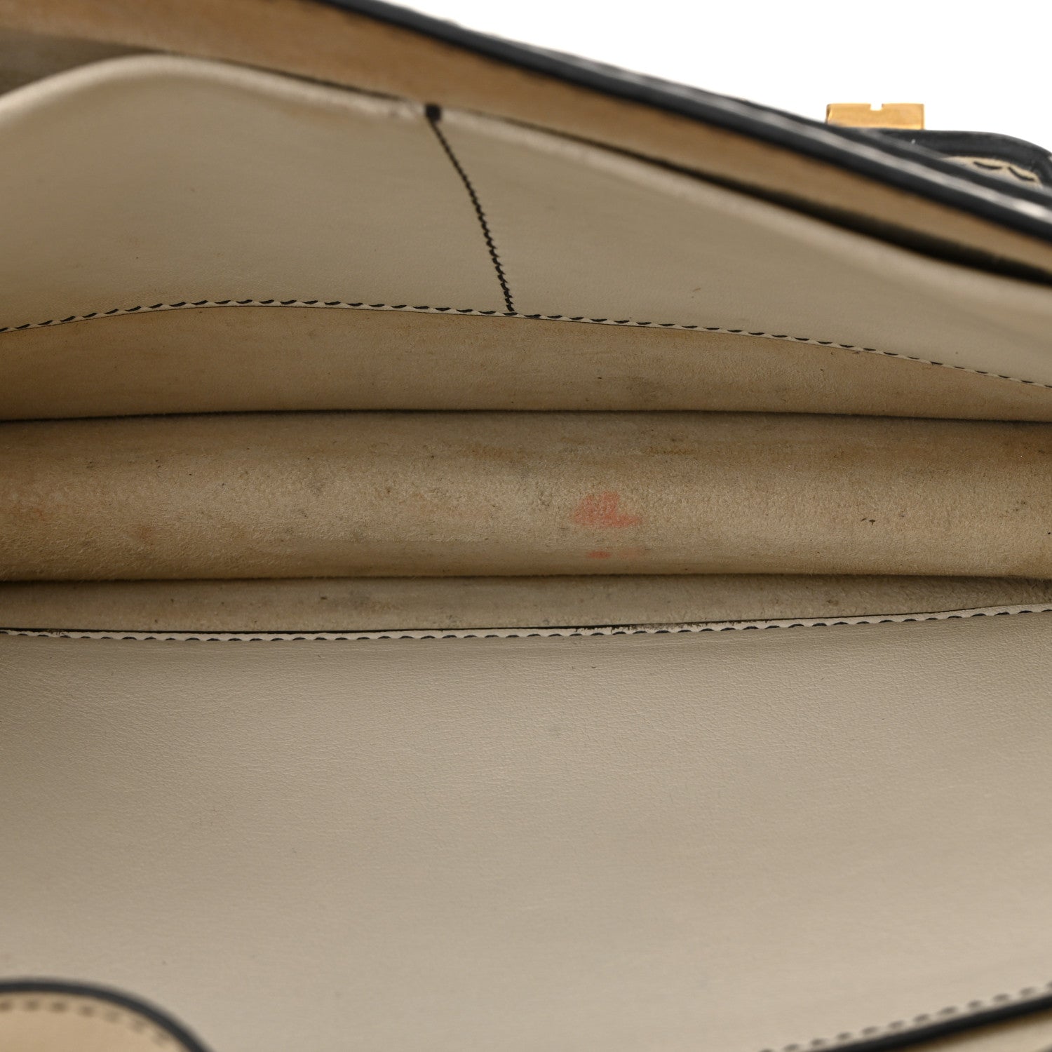 Calfskin J'AD1OR Chain Flap Bag Off White