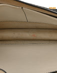 Calfskin J'AD1OR Chain Flap Bag Off White