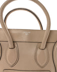 Drummed Calfskin Micro Luggage Dune