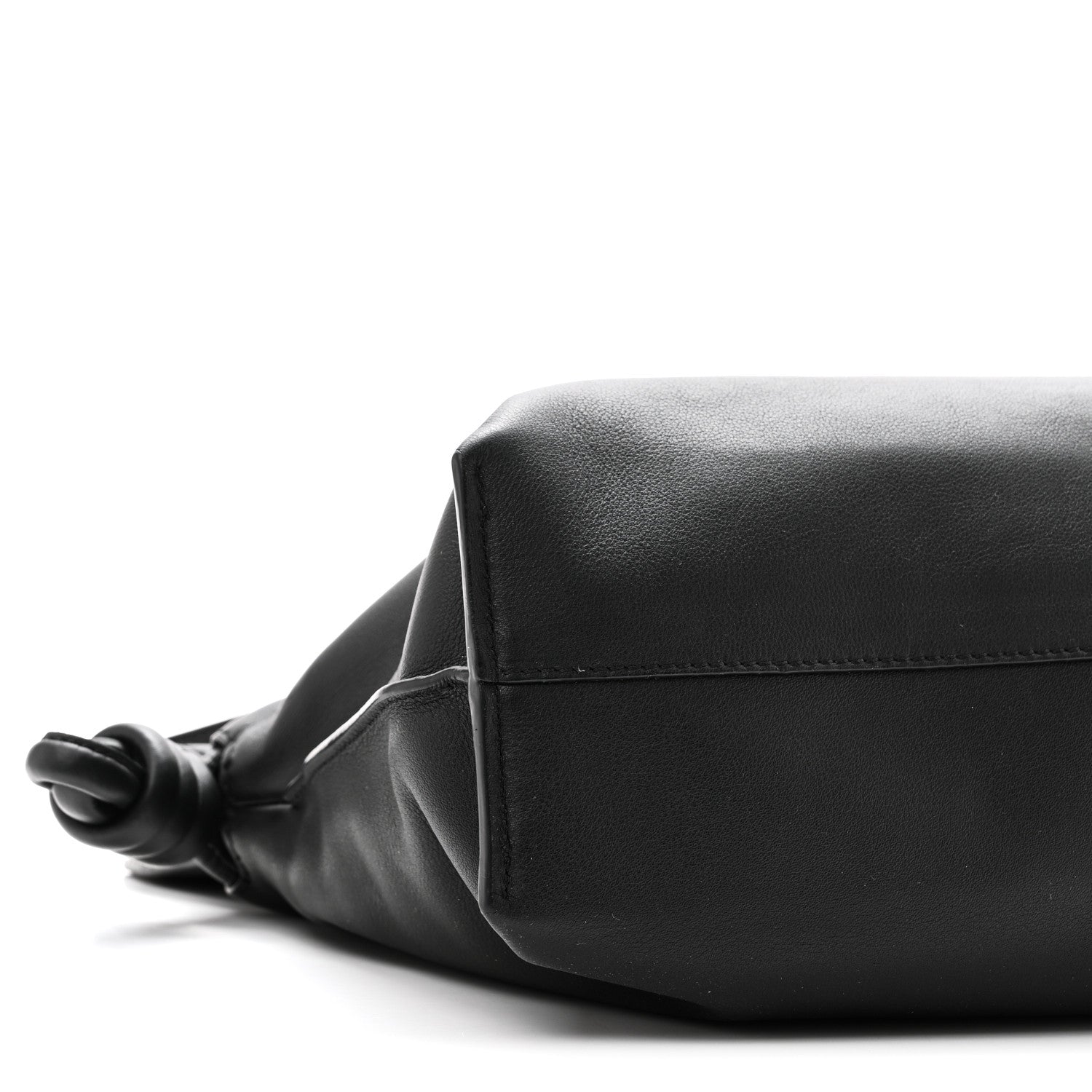 Nappa Calfskin Medium Flamenco Knot Clutch Black