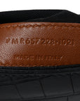 Calfskin Crocodile Embossed Le 5 A 7 Hobo Black