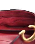 Calfskin Mini Saddle Bag Red