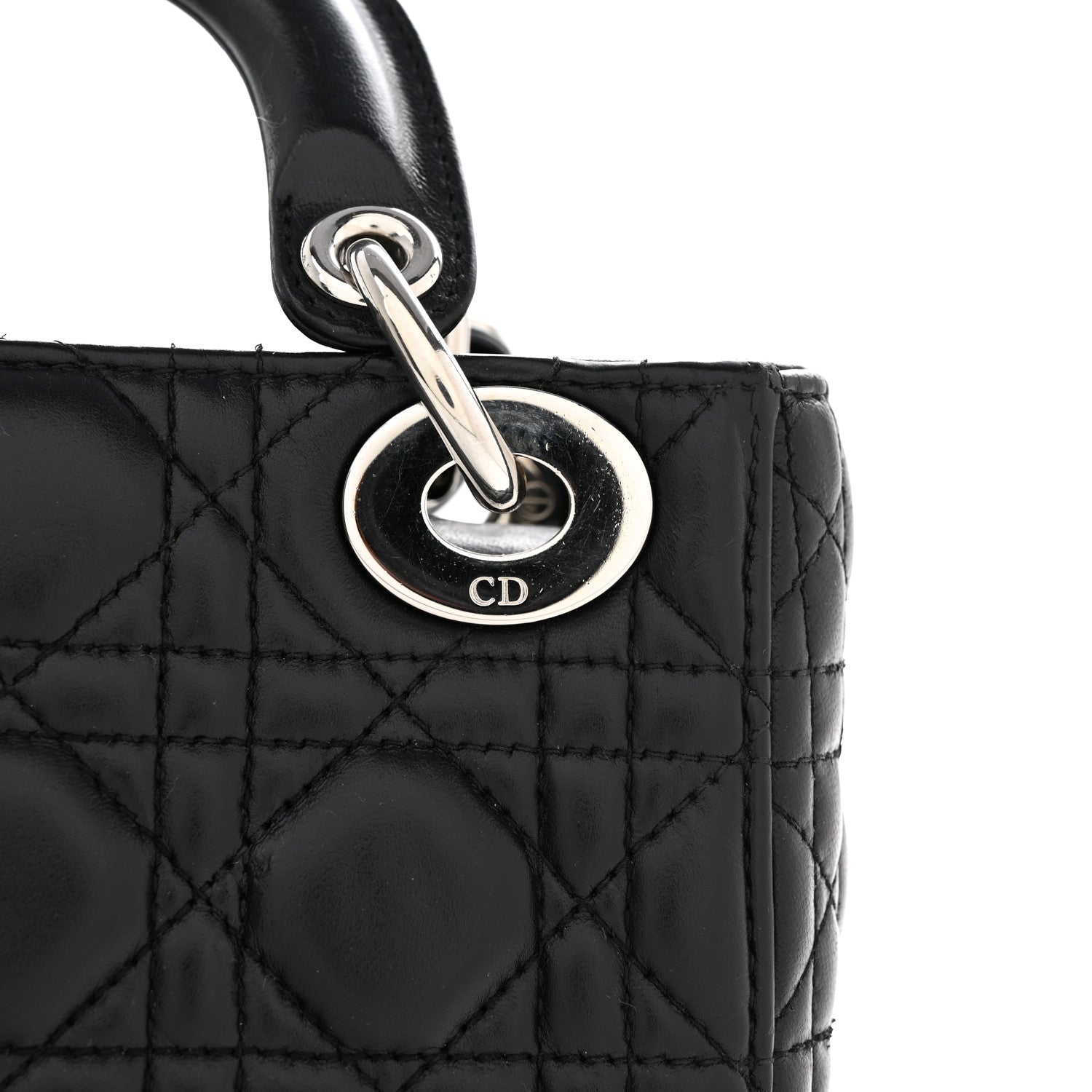 Lambskin Cannage Mini Lady D1OR Black