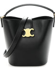 Smooth Calfskin Triomphe Small Louise Bag Black